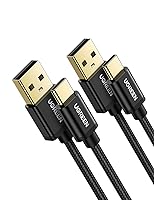 Vista 1 de UGREEN Paquete de 2 cables USB C de 3A de carga rápida, USB A a tipo C, cable trenzado USB C compatible con iPhone 16/16 Plus/16 Pro/15, Samsung