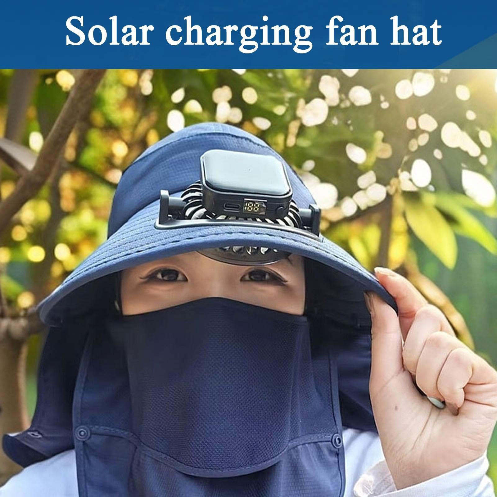 Cappello a energia solare, cappello da pesca, per escursionismo, campeggio, pesca, protezione personale, per viaggi, golf, pesca, giardinaggio, escursionismo, spiaggia all'aperto