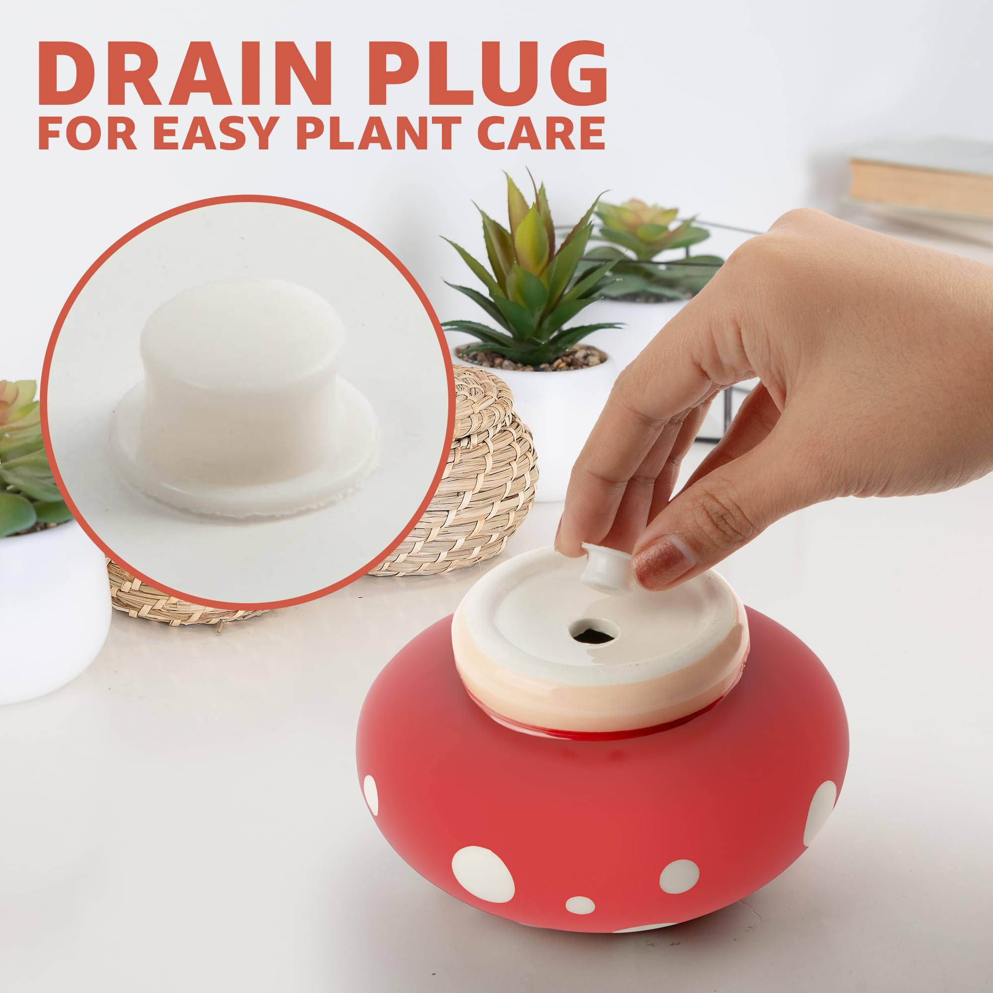 Keramik-Pilz-Blumentopf Mit Smiley-Gesicht – Lustiger Übertopf Für Sukkulenten & Kleine Pflanzen | Skurrile Deko Für Zimmer, Büro & Regal