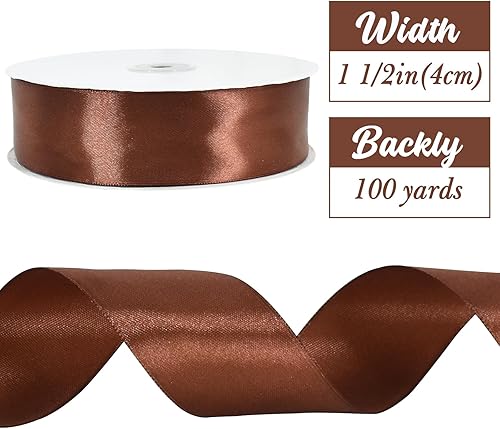 Vista 77 de TONIFUL - Listón de satén de color liso, para envolver regalos, sillas, día de San Valentín, boda, fiesta de cumpleaños, cabello, costura floral, 1