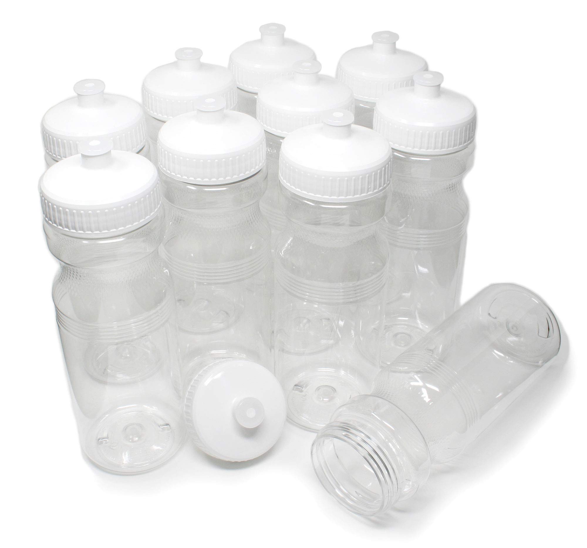 Rolling Sands BPA Free 24oz Drink Bottles (10 Pack, Made in USA)
