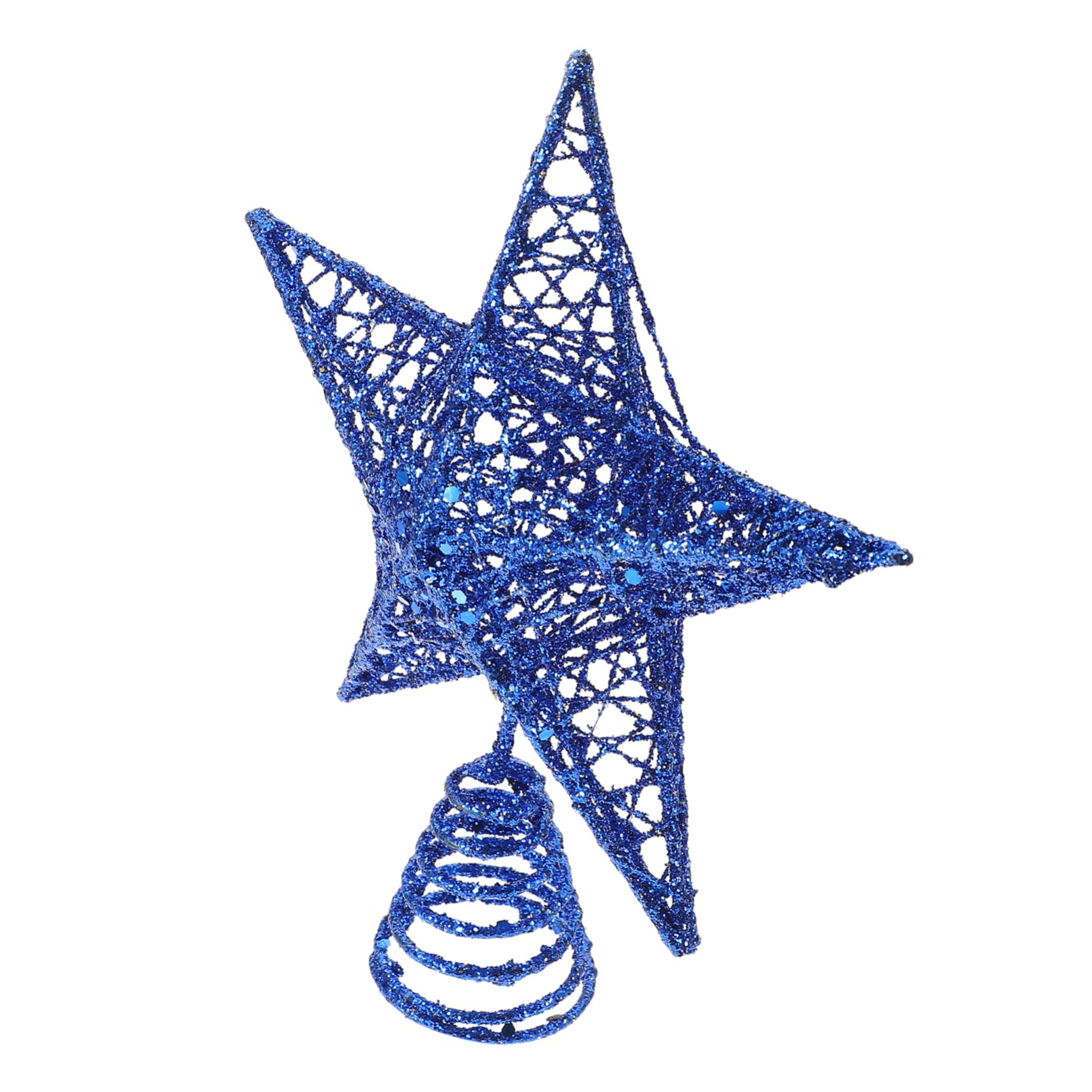 Estrella superior del árbol de Navidad PRETYZOOM en hierro 3D brillante