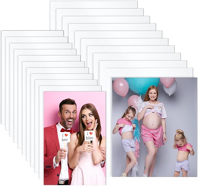 20 Pcs Aluminum Sublimation Blanks Heat Press Metal Photo Blanks DIY Blank Metal Sign White Sublimation Canvas Sublimation Metal Blanks for Room Wall Office Decor Decorative (6 x 8 Inch, 8 x 10 Inch)