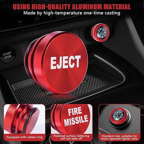 Miniatura 3 de Cubierta de aluminio para encendedor de cigarrillos de automóvil, 3 unidades, se adapta a la mayoría de vehículos con fuente de alimentación