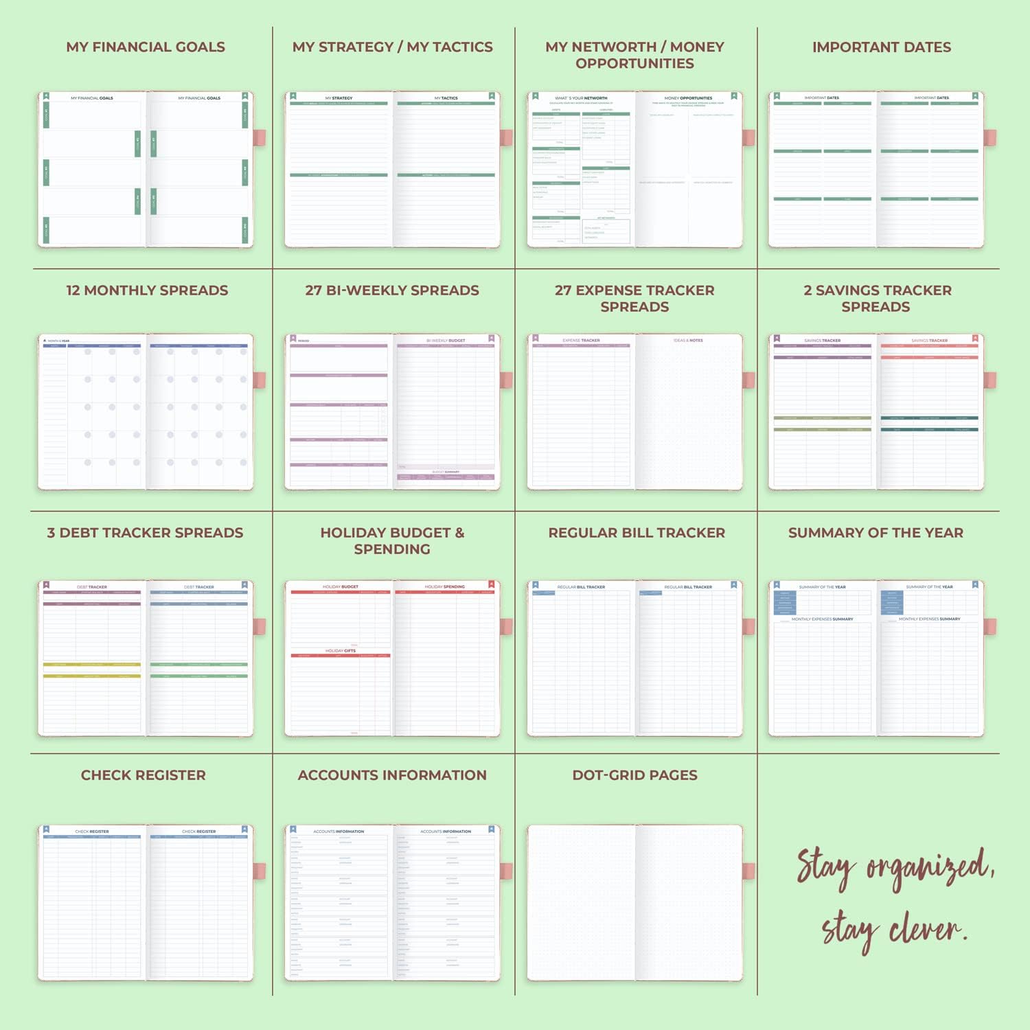 Clever Fox Bi Weekly Budget Planner – Undated Financial Planner Organizer Budget Book – Expense Tracker Notebook, Budgeting Planner, Bill Planner, Finance Planner to Manage Your Money, A5–Rose Gold