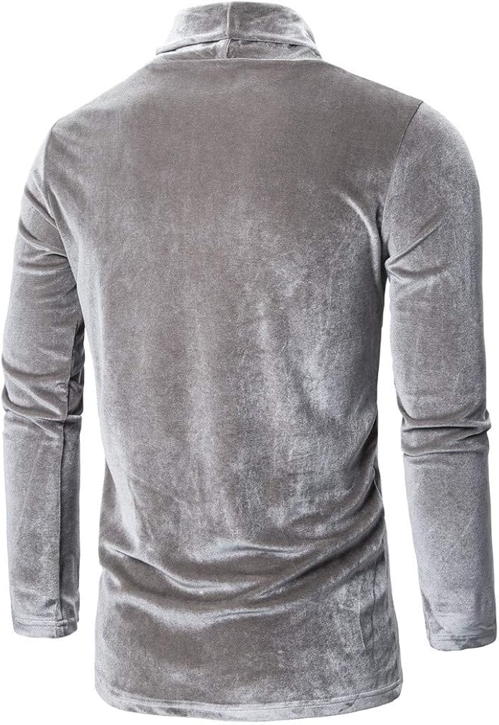 Mens Pure Color Gold Velvet Trench Coat Cardigan Long Sleeve Outwear Jacket Tops : Sports & Outdoors