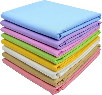 iNee Candy Solids Fat Quarters Fabric Bundles, Quilting Fabric for Sewing Crafting,18x22 inches,Candy Solids