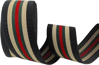 2''Coffee Wide Striped Knit Elastic Band for Sewing 5yd