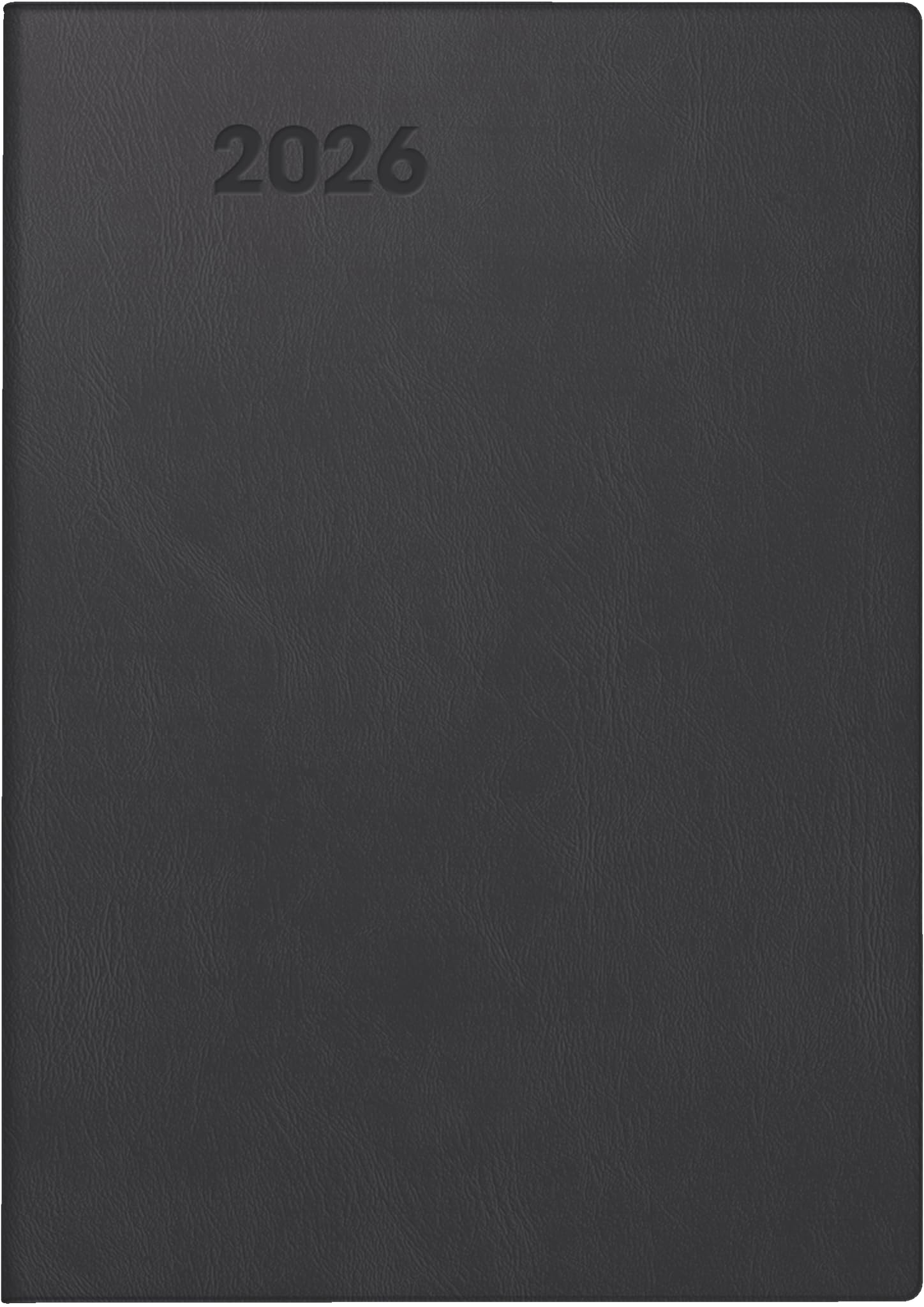 BRUNNEN Pocket Calendar Model 713 2026 | A7, Plastic, Black