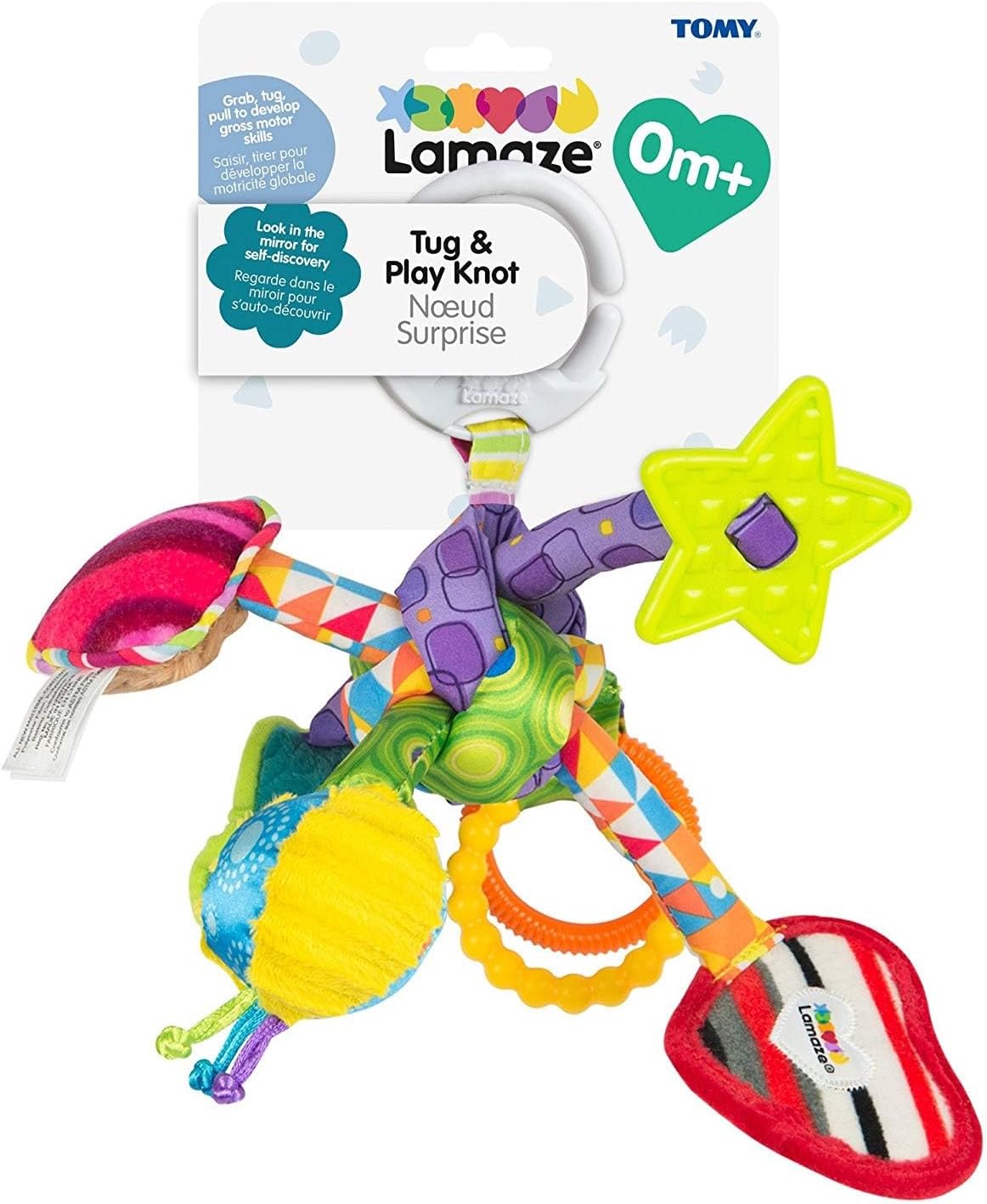 LAMAZE L27128 Tug and Play Knot Baby Toy