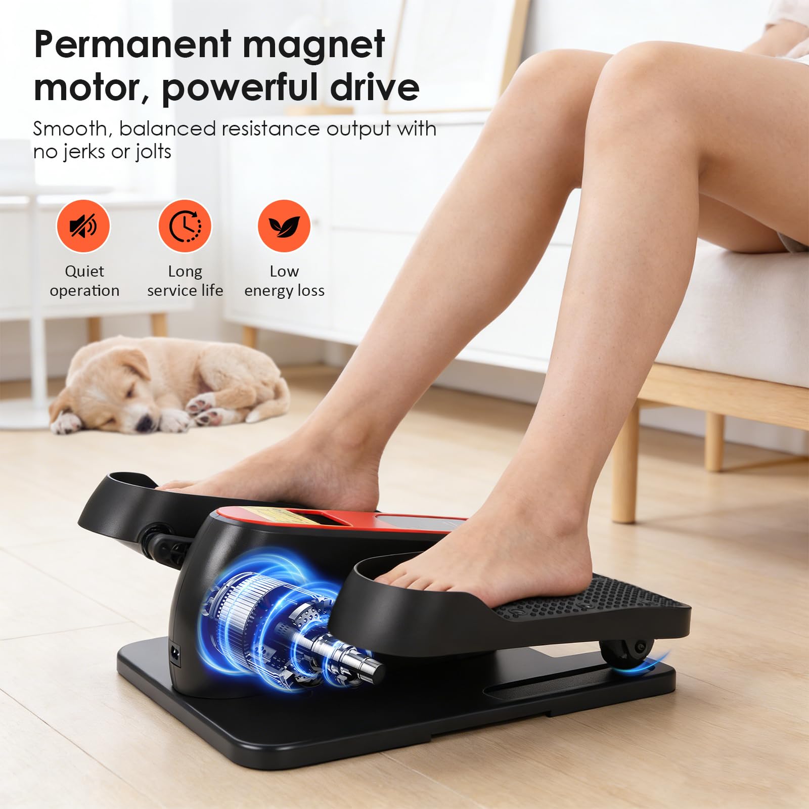 Mini Eliptica Electrica, Pedaleador Electrico Silencioso con 12 Niveles