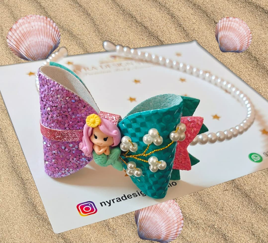 NYRA DESIGN STUDIO Mermaid Hair Band for girls , Perfect for Marine Theme Birthday Party ,Mermaid Hair Accessories for girls,Gorgeous Shimmer Hair Band (B0B1CBH7LN) Amazon Price History, Amazon Price Tracker