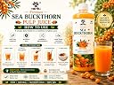 Trivang Himalayan Sea Buckthorn Pulp 500ml, Wild Berries, Rich in Omega 3 6 7 9 & Vitamin C, Herbal Seabuckthorn Juice, Supports Immunity, Skin & Gut Health, NABL Lab Tested, Cold Pressed gallery image