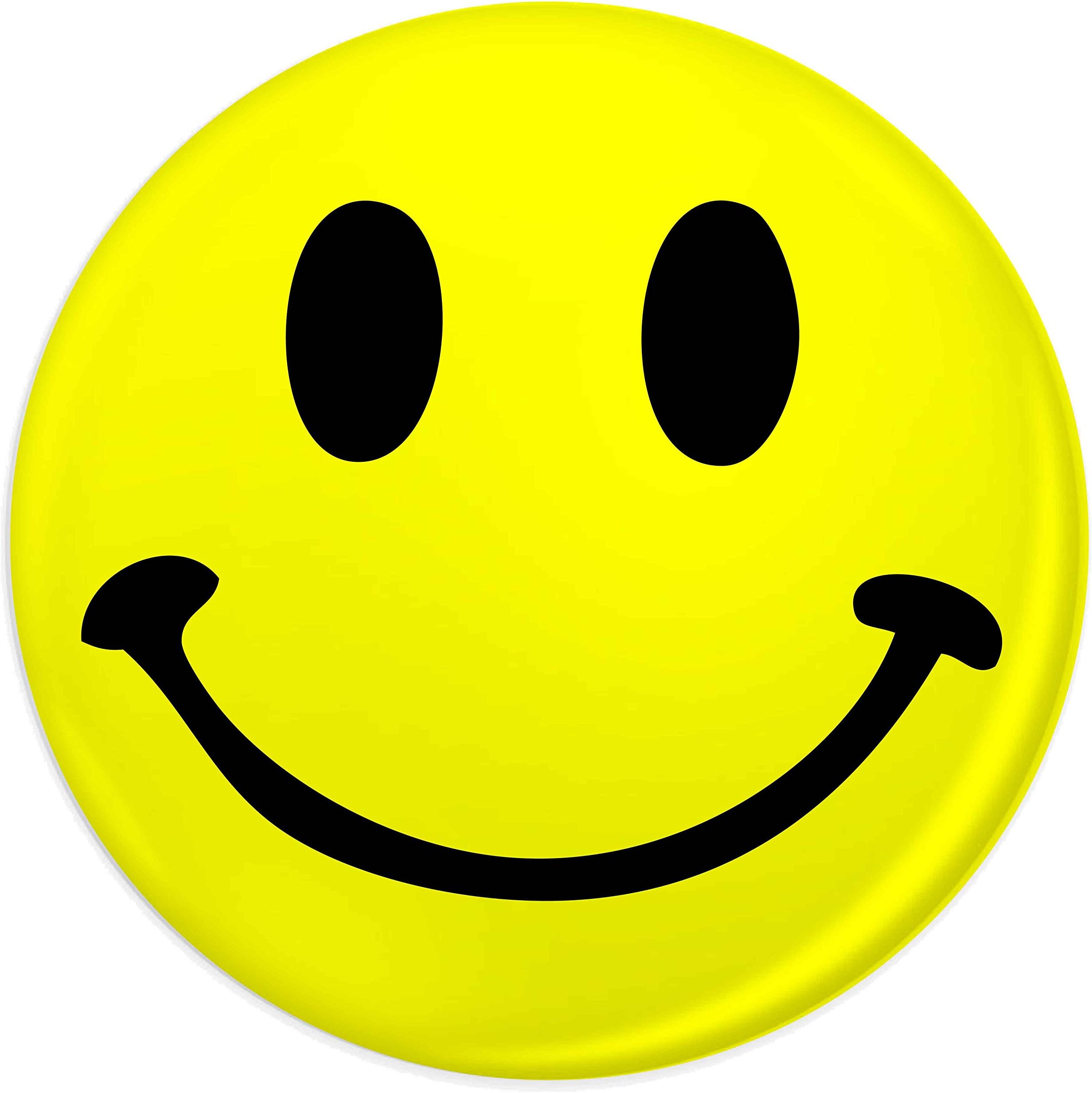 Funky Gifts Yellow Happy Face 38mm Badge