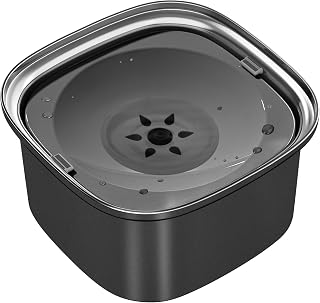 UPSKY 3L Stainless Steel Dog Water Bowl, No-Spill Slow Drinking Feeder | 304 Material, Large Capacity, No-Spill, Anti-Slip, Keeps Water Clean, Suitable for Vehicle Carried Travel and Outdoor Use