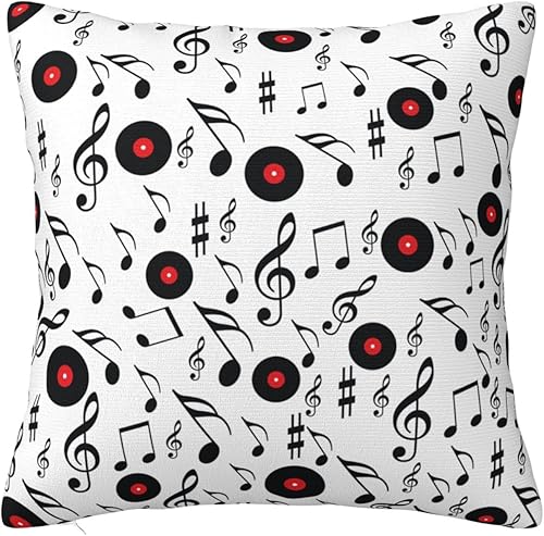 Miniatura 1 de YIPOCH Nota musical fundas de almohada de 26 x 26 pulgadas, fundas de cojín decorativas para sofá, fundas para cojines de sala, bonitas fundas de