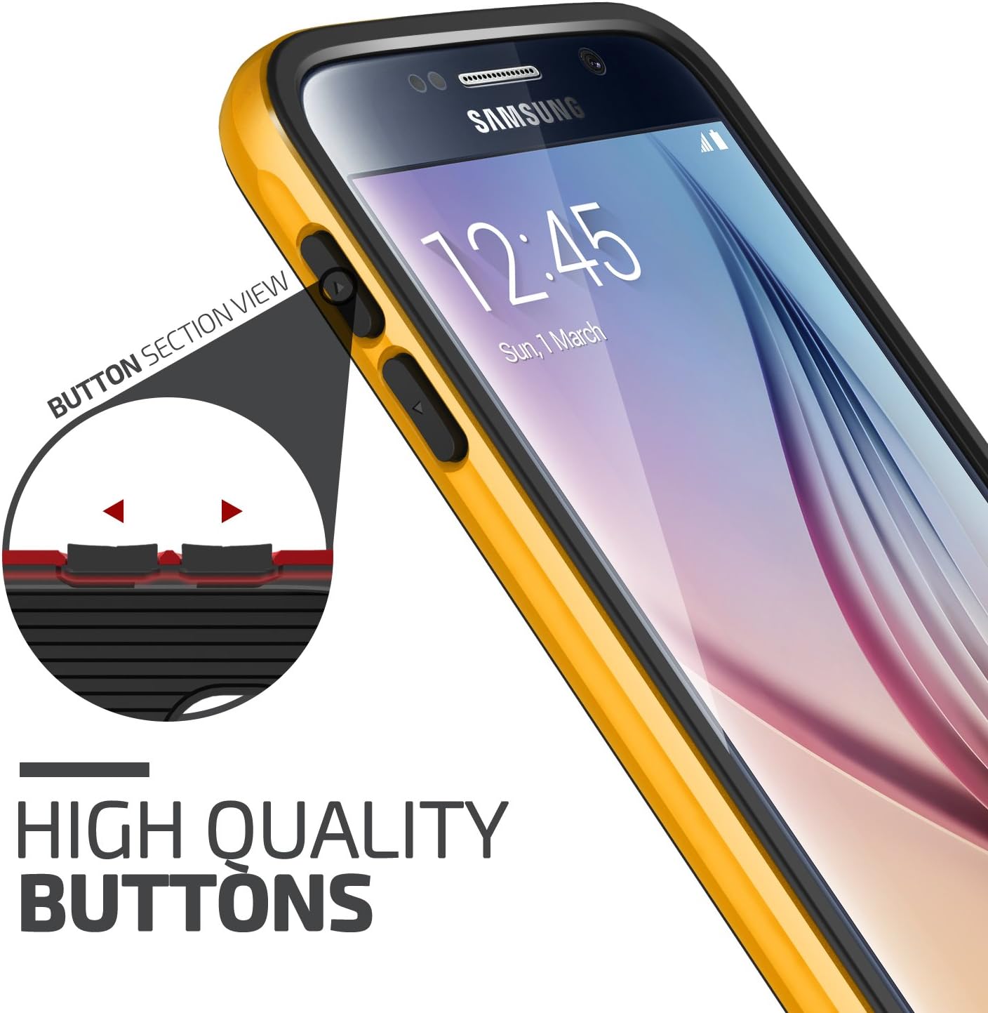 Galaxy S6 Case, Verus [Crucial Bumper][Yellow] - [Drop Protection][Low Profile][Slim Fit] For Samsung Galaxy S6