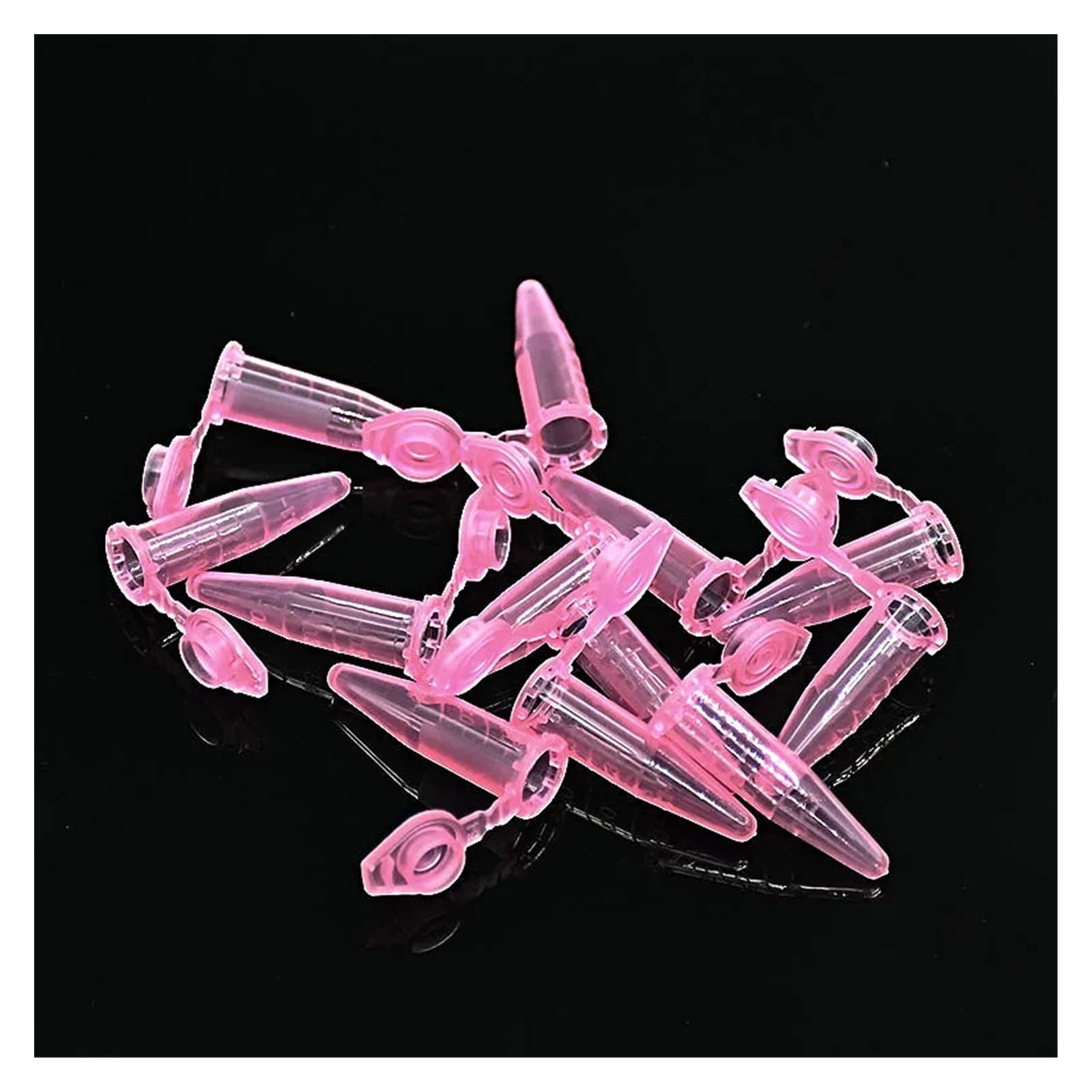 Equipo de Laboratorio Tubo de centrífuga de microtubos, Tubo de PCR de 1,5 ml, Tubo centrífugo de Laboratorio, Punta Inferior, Tubo EP Rosa con Cubierta Cerrada a Escala, 500/PK