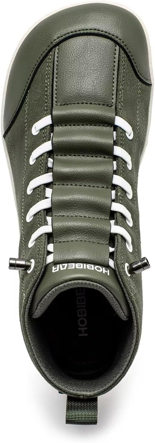 HOBIBEAR Canvas Barefoot Boots for Women Zero-Drop Wide Width Shoes Mid Top Breathable Walking Boots - Image 5