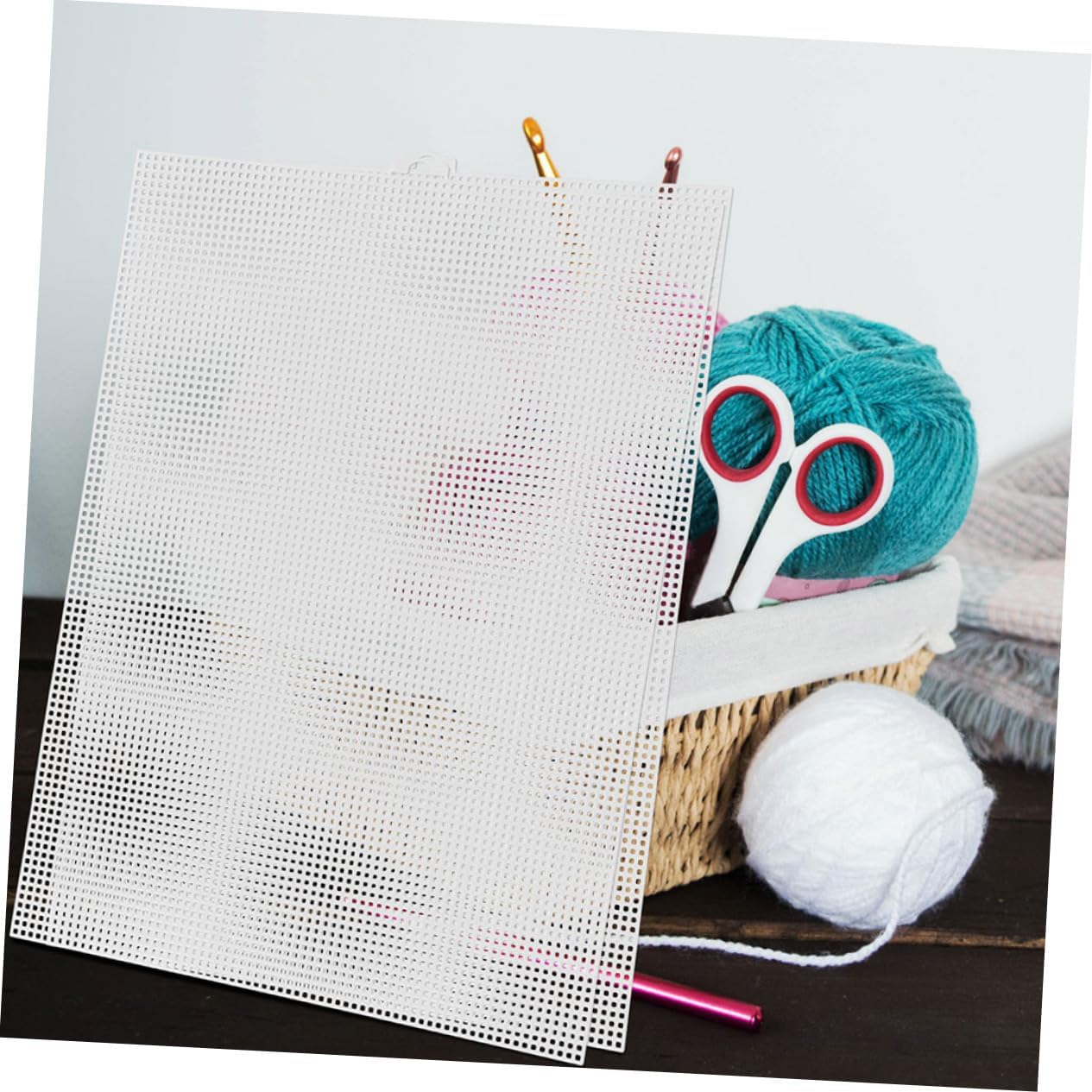 PERSELOSO 5pcs Plastic Mesh Canvas Sheets Embroidery Plastic Mesh Stiff Canvas for DIY
