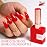 Double Rhythm 15ML Gel Nail Polish Pure Sheer Same Color Same Bottle Soak Off Gel Polish Art Manicure Salon DIY at Home for Women (Bright Red-A1016)