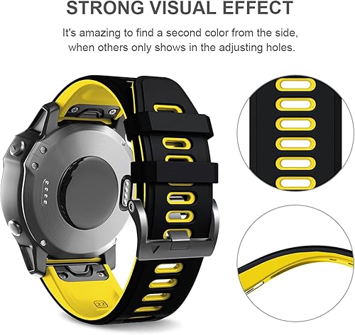 Miniatura 4 de SCRUBY Sport Silicone Smart Watch Bracelet Strap For Garmin Fenix 6X 7 7X 3HR 935 945 Approach S60 S62 Quick EasyFit Watchband Correa