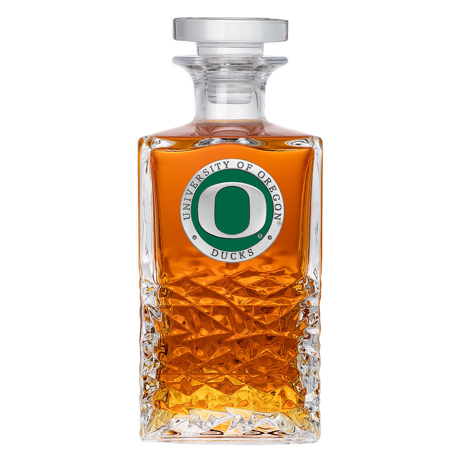 Heritage Pewter Oregon Heritage Decanter | 25 OZ Liquor Pourer | Expertly Crafted Pewter Glass
