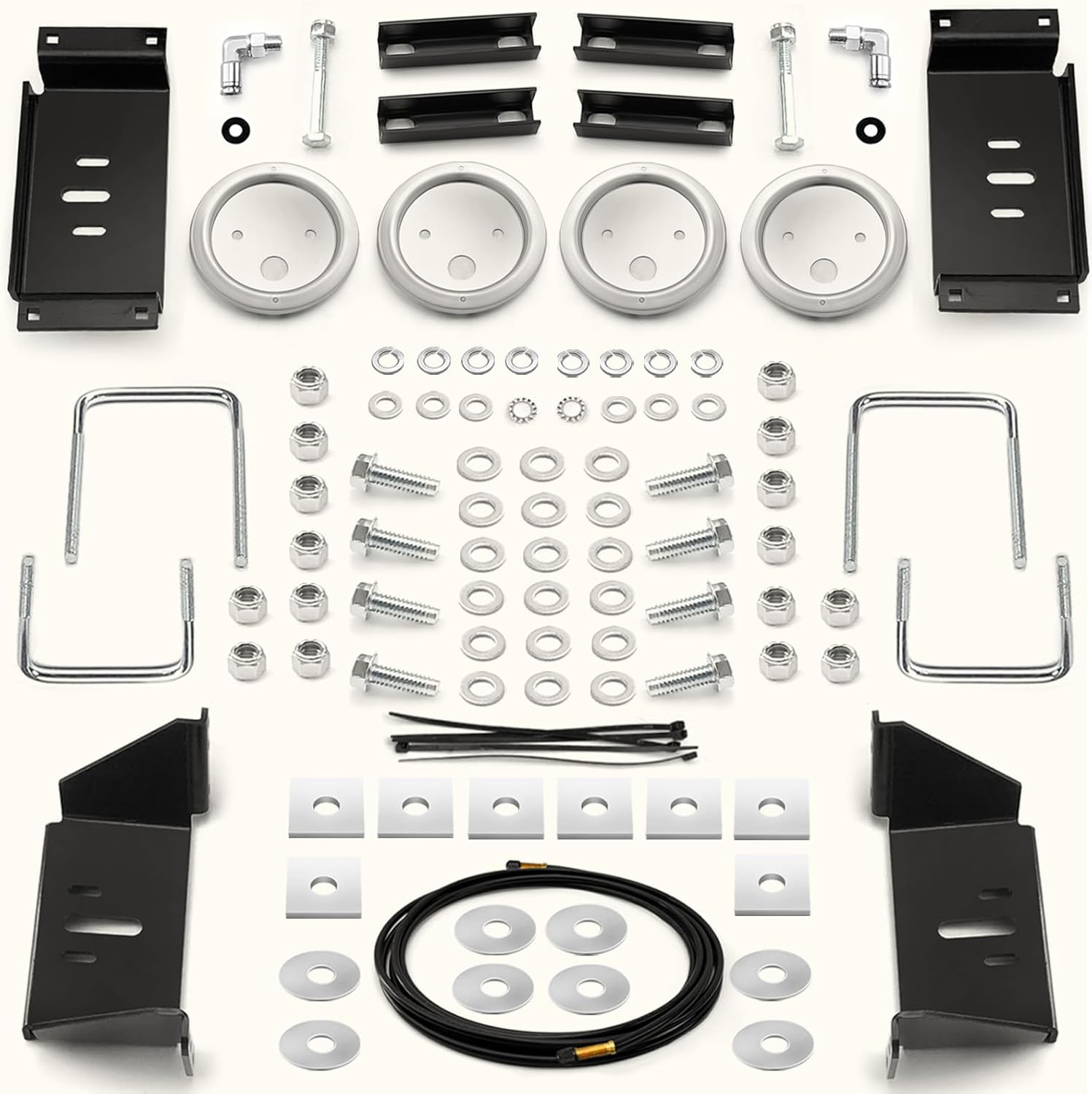 MILLISEC Air Spring Bags Suspension Kit Compatible with Ram 1500 2500 3500, Chevy GMC C10 C20 C30, Ford F150 F250 F350 and Murano Pickups Rear Air Helper Springs, OE Replaces# 57215