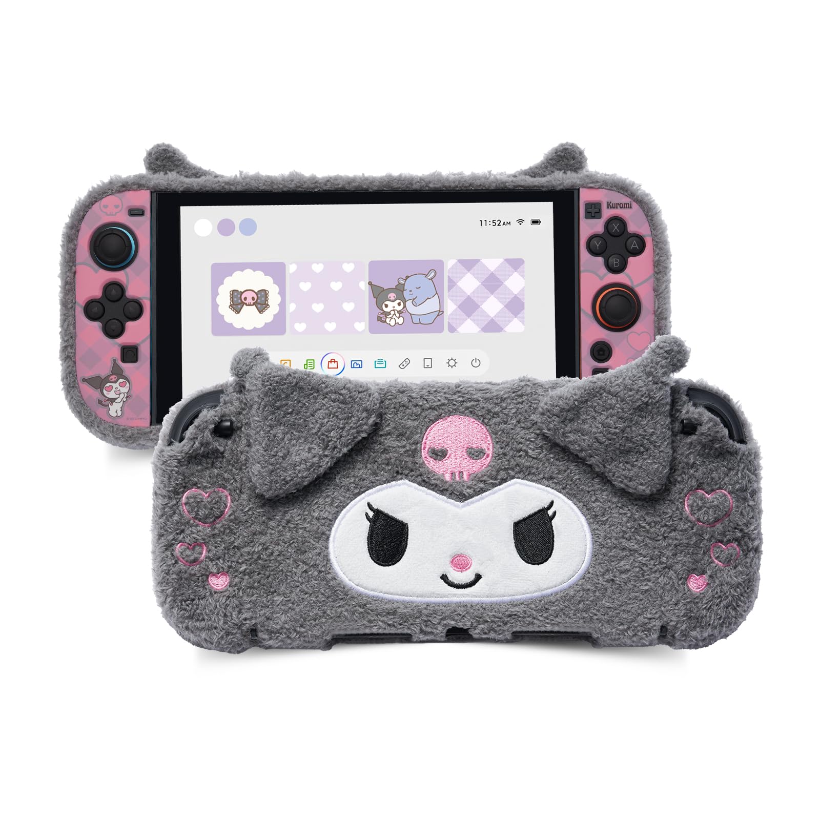 Graue Plüsch Kuromi