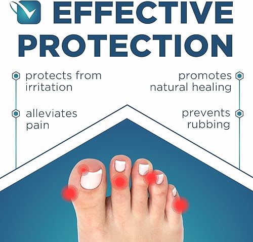 Miniatura 4 de Homergy Puntera de gel suave original  6 protectores de dedos pequeños y grandes para mujeres y hombres, mangas acolchadas para los dedos para