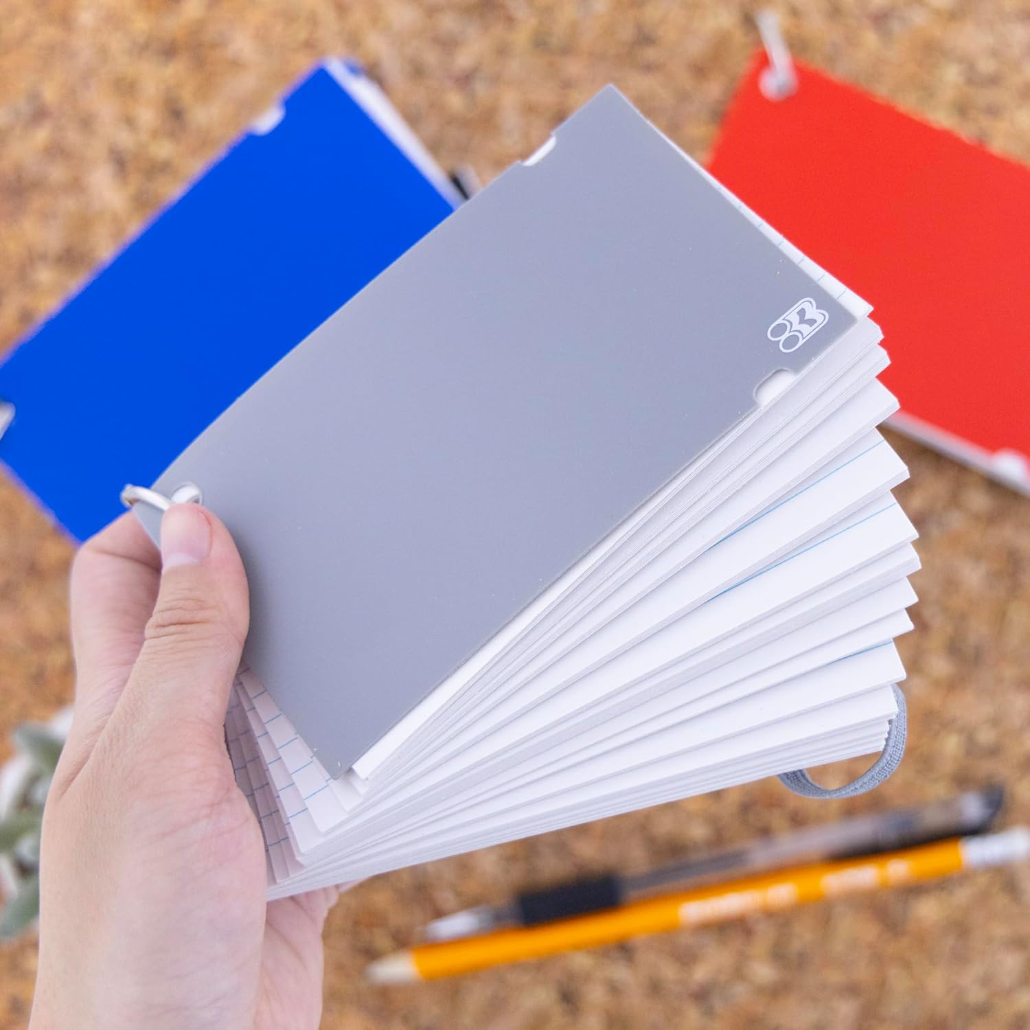 BAZIC Products Index Cards 3x5 Inches, Index Cards with Ring Poly Cover, White Ruled, 100 Count, Flash Cards Notecards for Studying Learning Student School College Office, 24-Pack