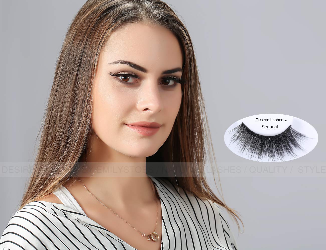 EMILYSTORES 5 Paar Natürliche Wimpern Kunstnerz 3D Natur 03Sensual