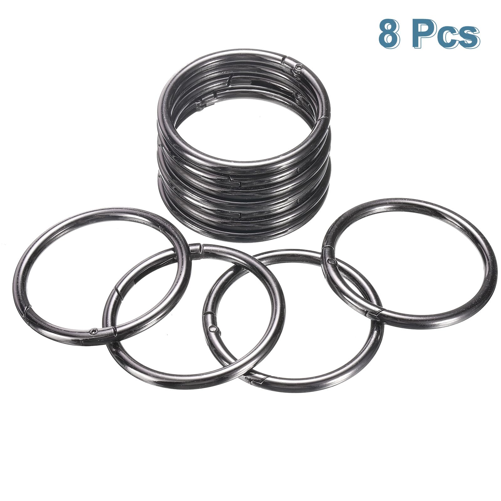 QUARKZMAN 10Pz Moschettoni per Borse, 60mm/2 3/8" Anelli a Molla O Ring in Metallo Portachiavi Accessori Uncinetto Fibbia a Scatto Tonda per Borsa a Tracolla Lanyard Pelle DIY, Gunmetal