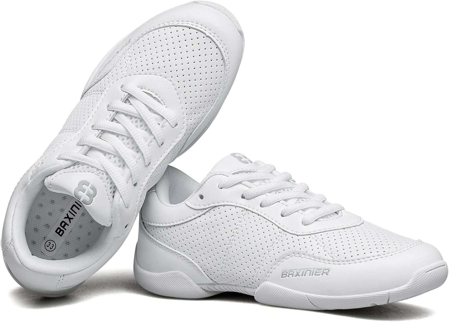 White Cheerleading Shoes for Girls Lightweight Competition Cheer Shoes Kids Dacne Sneakers - Image 6