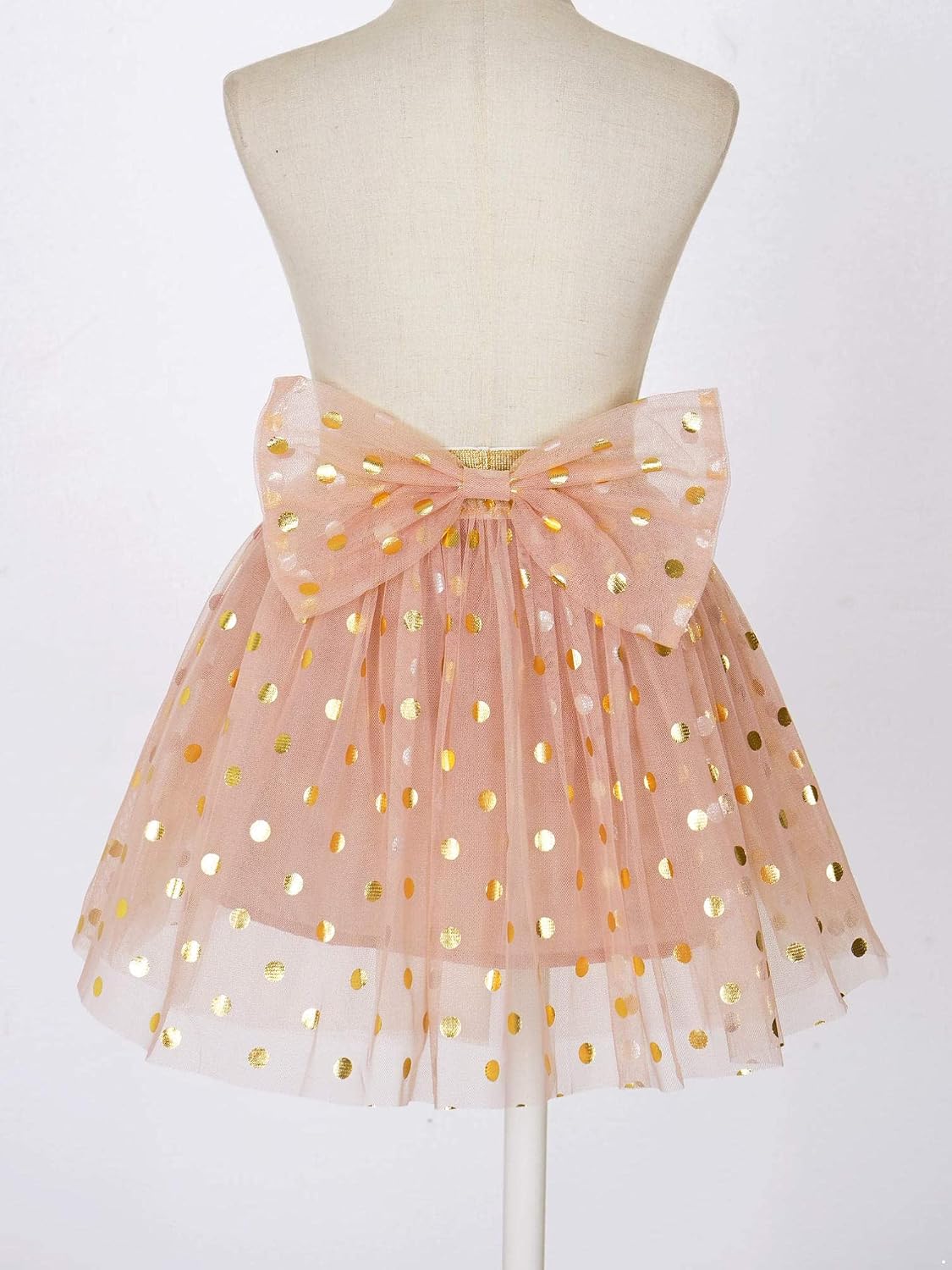 Sywiyi Baby Girls Layered Tutu Skirt Sparkling Sequin Tulle Dance Skirts Big Bow Party Mini Dress