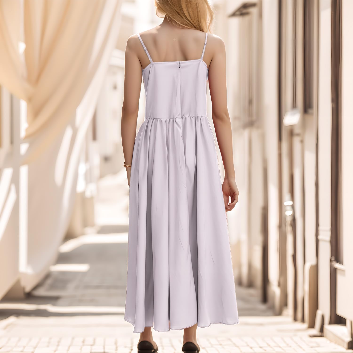 Women's Full Slips Cami Long Spaghetti Strap Under Dress