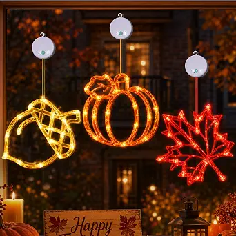 LOLStar Fall LED Window Lights, 3-Pack