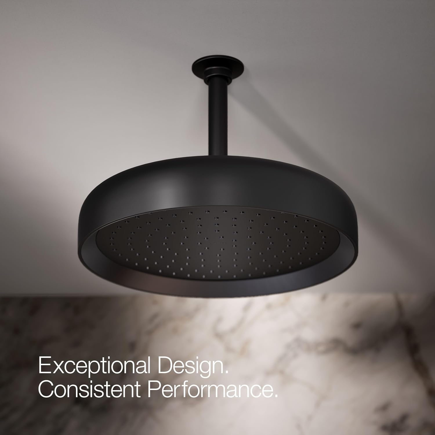 Kohler 26291-G-BL Statement® Round 12" single-function rainhead, 1.75 gpm, Matte Black
