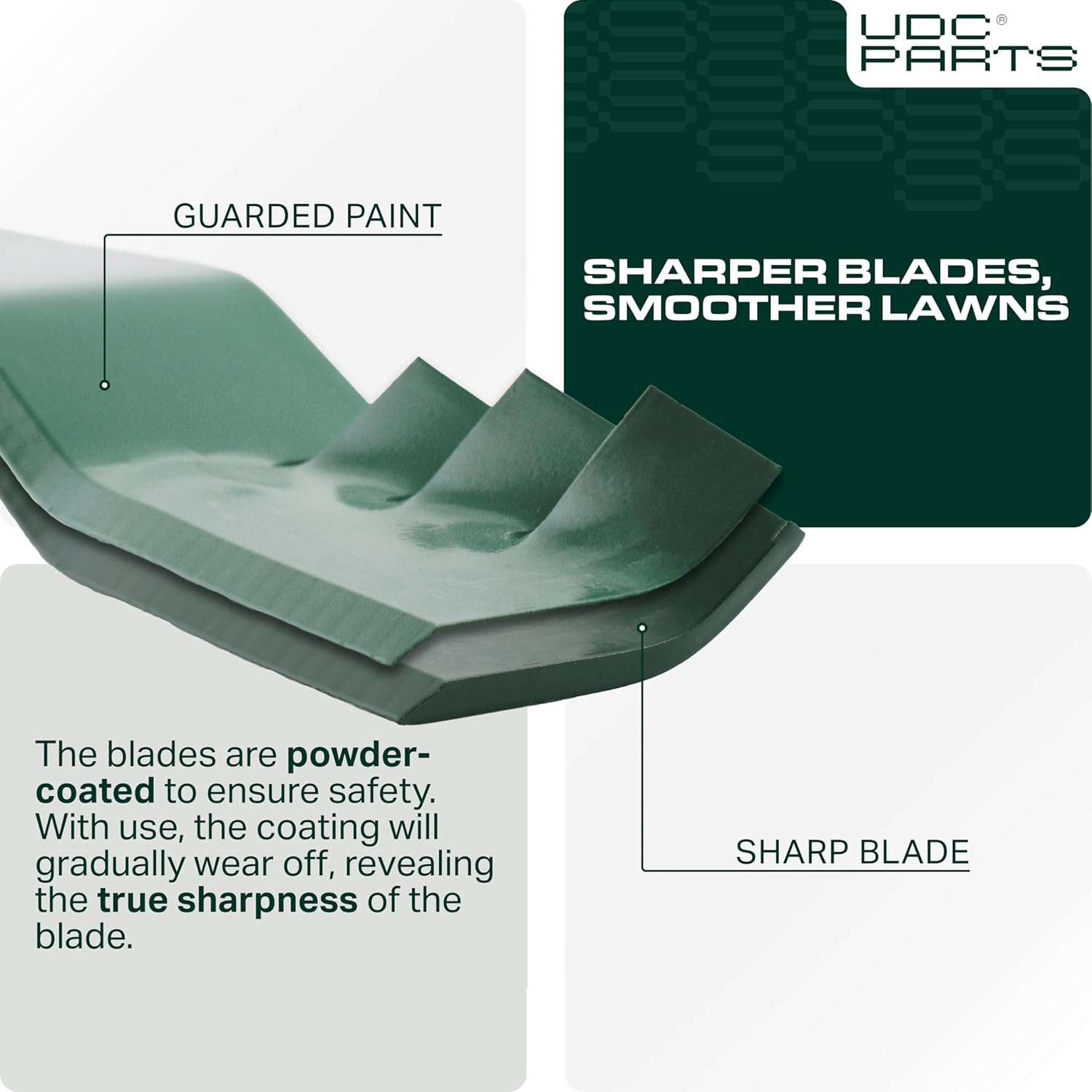 UDC Parts 754-04077/942-04053C + 756-04224 Mower Deck Belt/Gator Mulching Blades + Idler Pulley/Fits MTD Gold SLTX-900 Cub Cadet White Outdoor LT-950H GT-950H Troy-Bilt TB2450