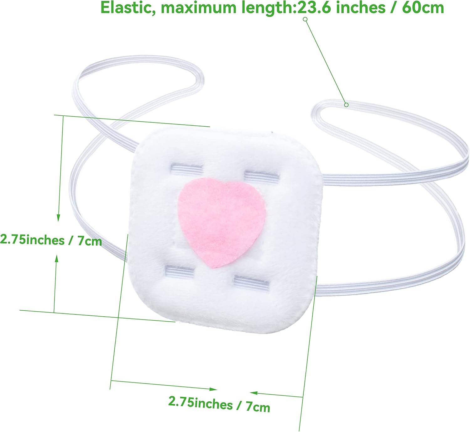 Anime Heart Shaped Novelty Prop Role Soft Single-Eyed Eyepatch Cosplay Costume Accessories image 2