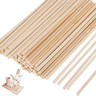 Wood Dowel Rods, 30 Pcs Wooden Dowels, Craft Sticks Dowel Rods for Craft Projects (0.2 * 11.8 Inch)