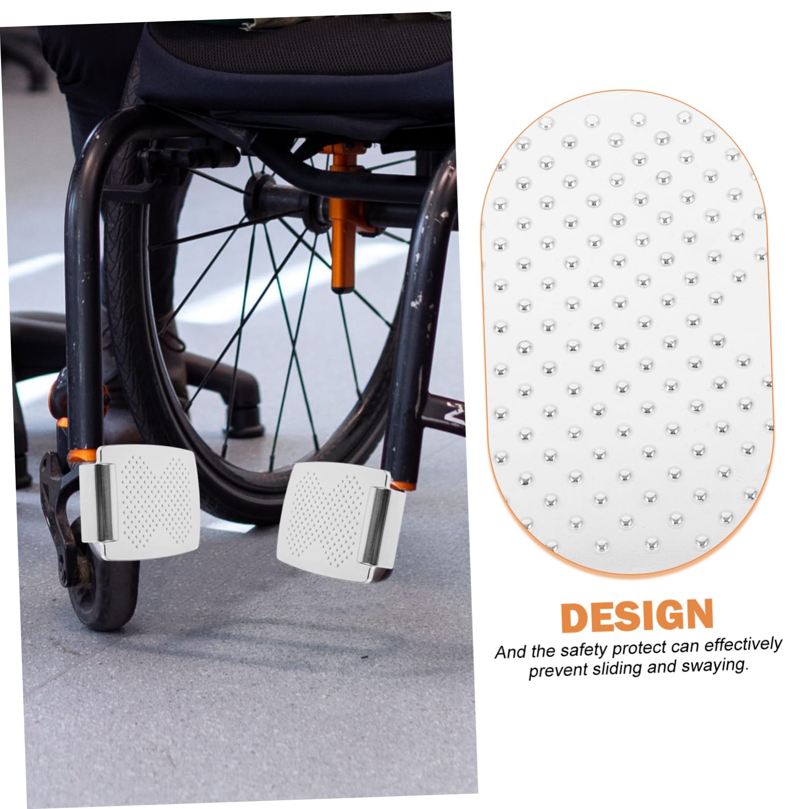 FRCOLOR Reposapiés para Silla de Ruedas 2 Piezas, Pedal Elevable de Aluminio 7 Pulgadas, Resistente y Estable, Soporte Ergonómico para Personas Mayores, Accesorio de Repuesto