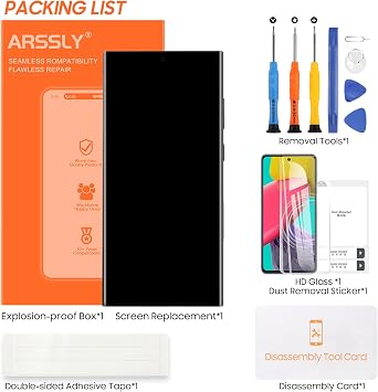 OLED for Samsung Galaxy S23 Ultra 5G Screen Replacement - for Samsung S23 Ultra LCD Display for Galaxy S23 Ultra LCD Digitizer Touchscreen Glass Panel Assembly with Frame SM-S918 SM-S918U (Black)