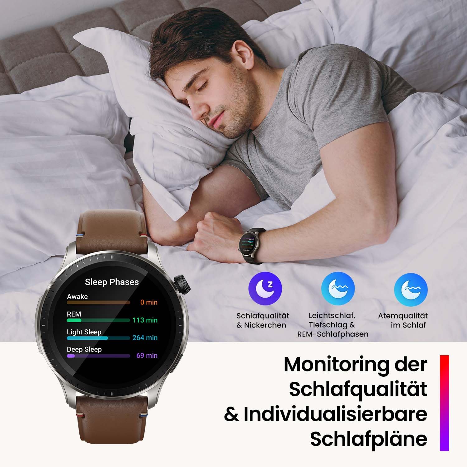 Amazfit GTR 4 Smartwatch mit Telefonieren über Bluetooth und Musikspeicher,1.43” AMOLED Display,150 Sportmodi,Alexa,14 Tage Akkulaufzeit,präzises GPS-Tracking für Herren Damen