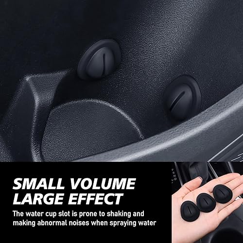 Miniatura 7 de 6 piezas de portavasos de automóvil, limitador de posición de portavasos de automóvil, insertos antideslizantes de silicona que absorben los golpes,