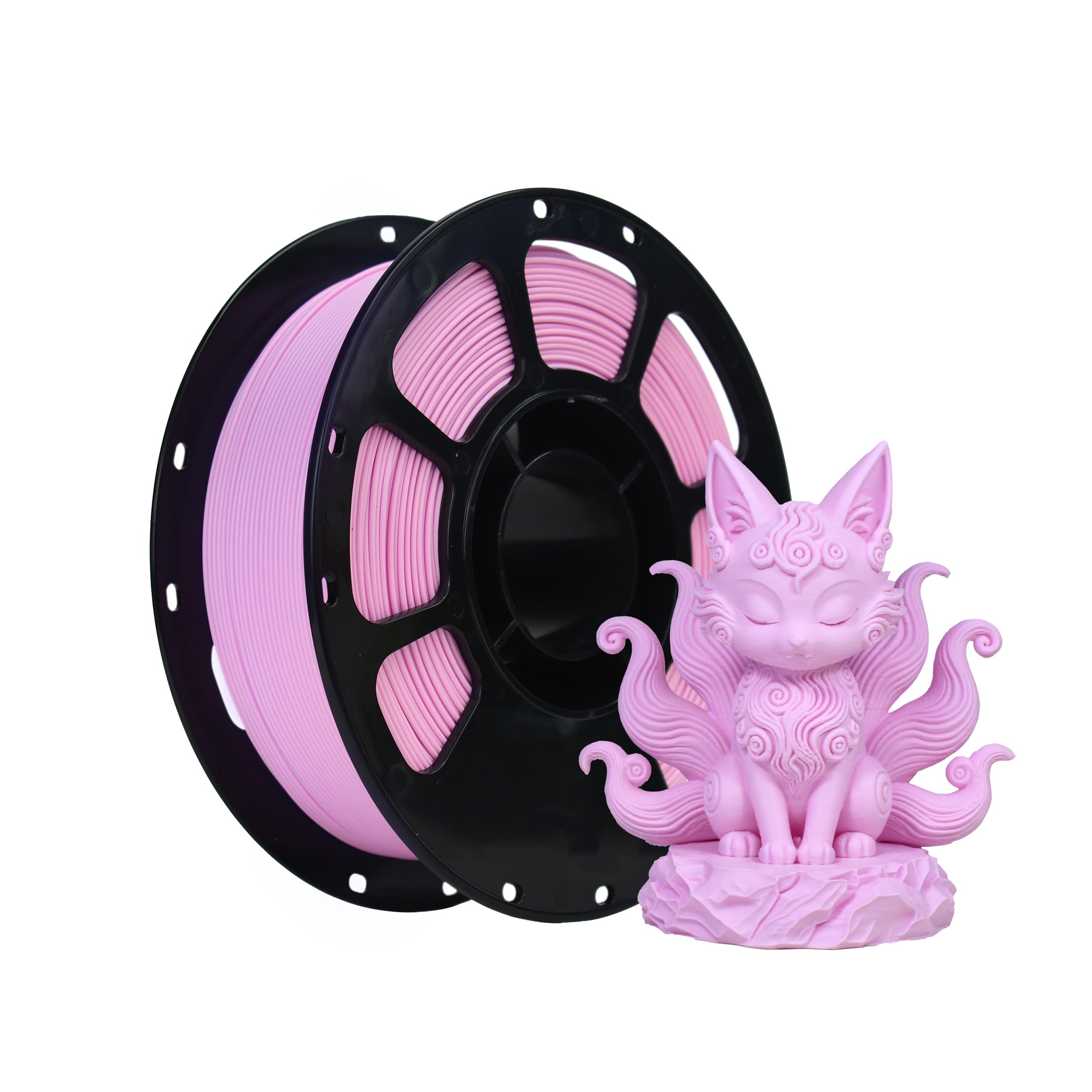 iBOSS Dual Color Matte PLA+ 3D Printer Filament 1.75mm 2 in 1 Coextrusion 1KG Spool (2.2lbs) Multicolor PLA Plus with Smooth Matte 3D Filament Finish for FDM 3D Printers-Pink Purple