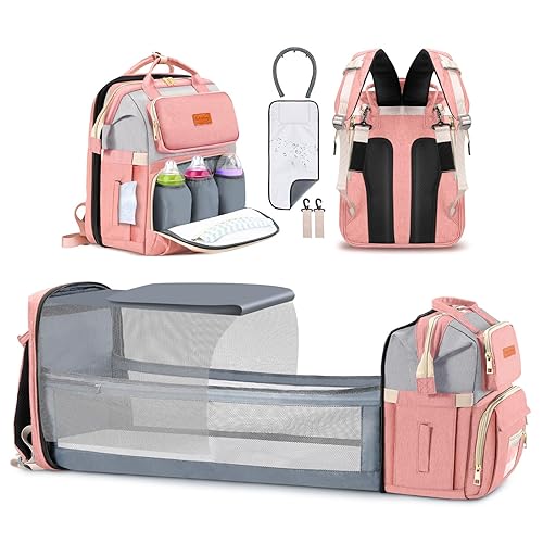 Bubblbay Mochila para pañales, 16 bolsillos grandes, multifuncionales, portátiles, bolsas de viaje para bebés para niños y niñas, bolsa de pañales