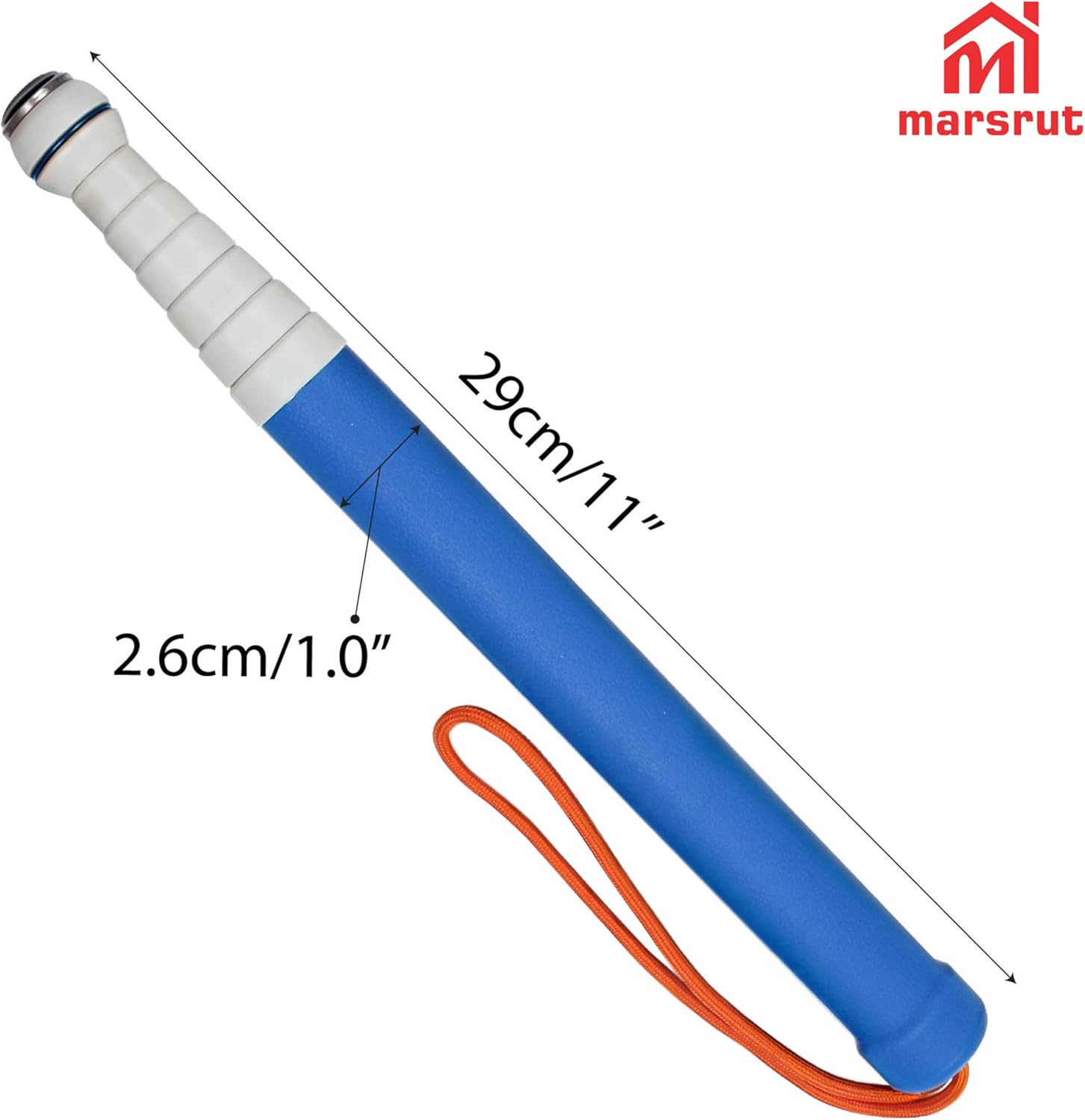 Walking Stick for Blind Telescopic Cane with Storage Bag, 51" Extented Anti Slip Shockproof Retractable Folding Reflective Telescoping Prop Gadgets Items for Seeing Eye Vision Visually Impaired-Blue