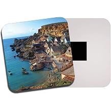 1 x Anchor Bay Malta Fridge Magnet - Popeye Village Maltese Travel Beach #8997