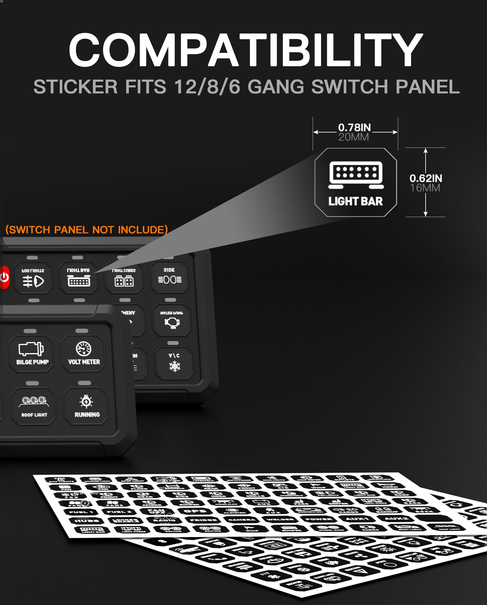 Amazon.co.jp: スイッチパネルステッカー140枚 スイッチラベルキット